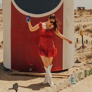 Red Polka-dot Mini Dress